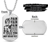 Dragon Ball Dog Tag - PAIN - You Are Not Dead Yet - Vegeta - Dragon Ball Necklace - Engrave Dog Tag