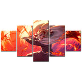 Demon Slayer - Kimetsu no Yaiba - 5 Pieces Wall Art - Kyojuro Rengoku 9 - Demon Slayer Poster - Demon Slayer Wall Art