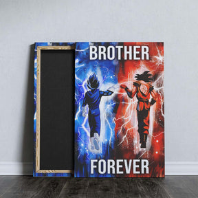 Dragon Ball Wall Art - Dragon Ball Poster - Dragon Ball Canvas - Brother Forever - Goku - Vegeta - DR073 - Vertical Poster - Vertical Canvas