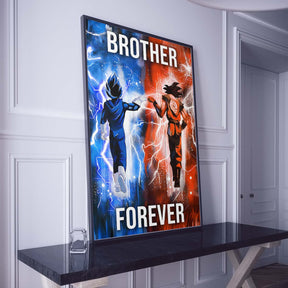 Dragon Ball Wall Art - Dragon Ball Poster - Dragon Ball Canvas - Brother Forever - Goku - Vegeta - DR073 - Vertical Poster - Vertical Canvas