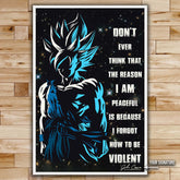 Dragon Ball Wall Art - Dragon Ball Poster - Dragon Ball Canvas - Don't Ever Think - Goku - DR038 - Vertical Poster - Vertical Canvas