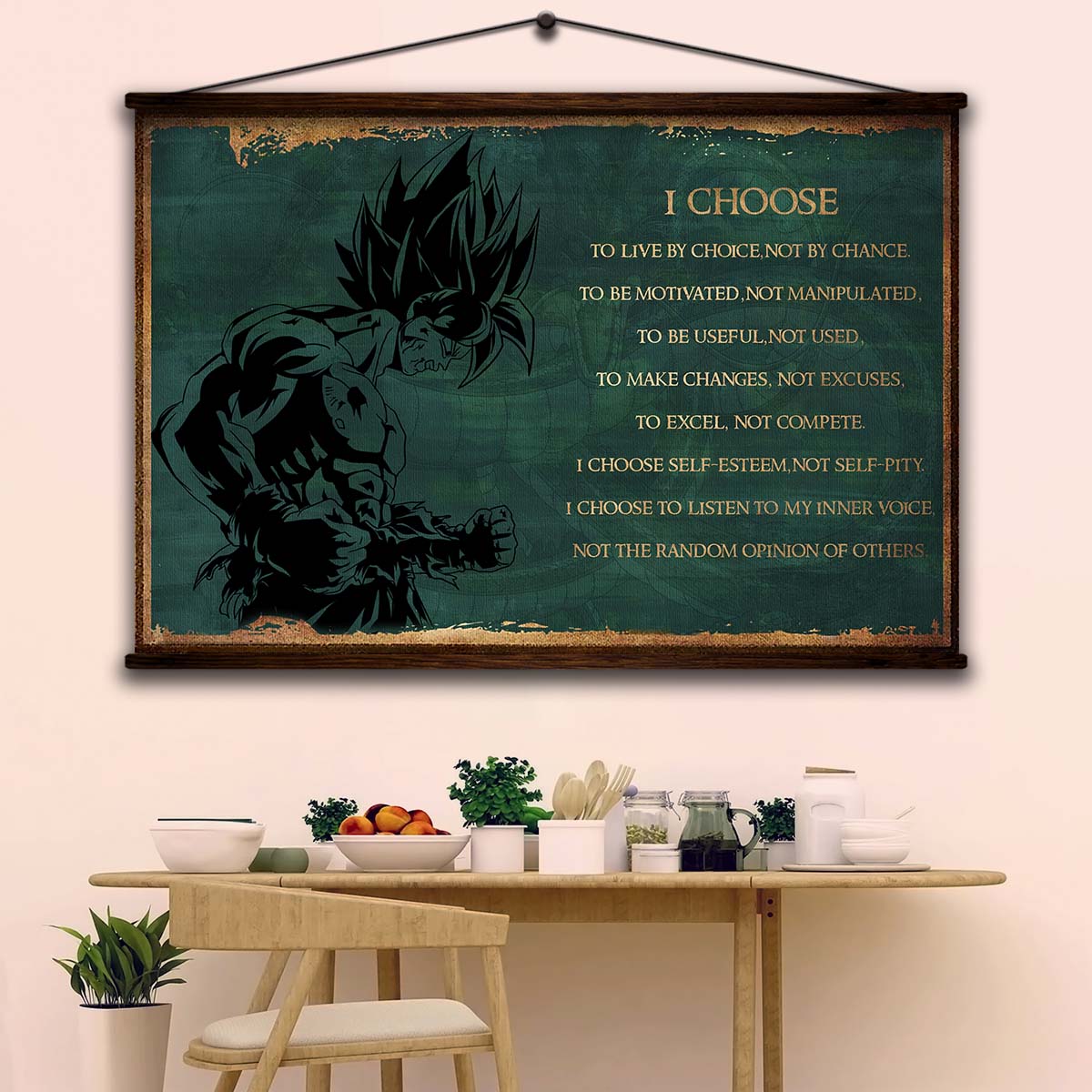 Dragon Ball Wall Art - Dragon Ball Poster - Dragon Ball Canvas - I Choose - Goku - DR068 - Horizontal Canvas - Horizontal Poster