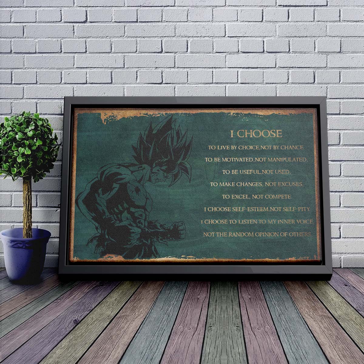 Dragon Ball Wall Art - Dragon Ball Poster - Dragon Ball Canvas - I Choose - Goku - DR068 - Horizontal Canvas - Horizontal Poster