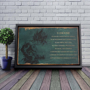 Dragon Ball Wall Art - Dragon Ball Poster - Dragon Ball Canvas - I Choose - Goku - DR068 - Horizontal Canvas - Horizontal Poster