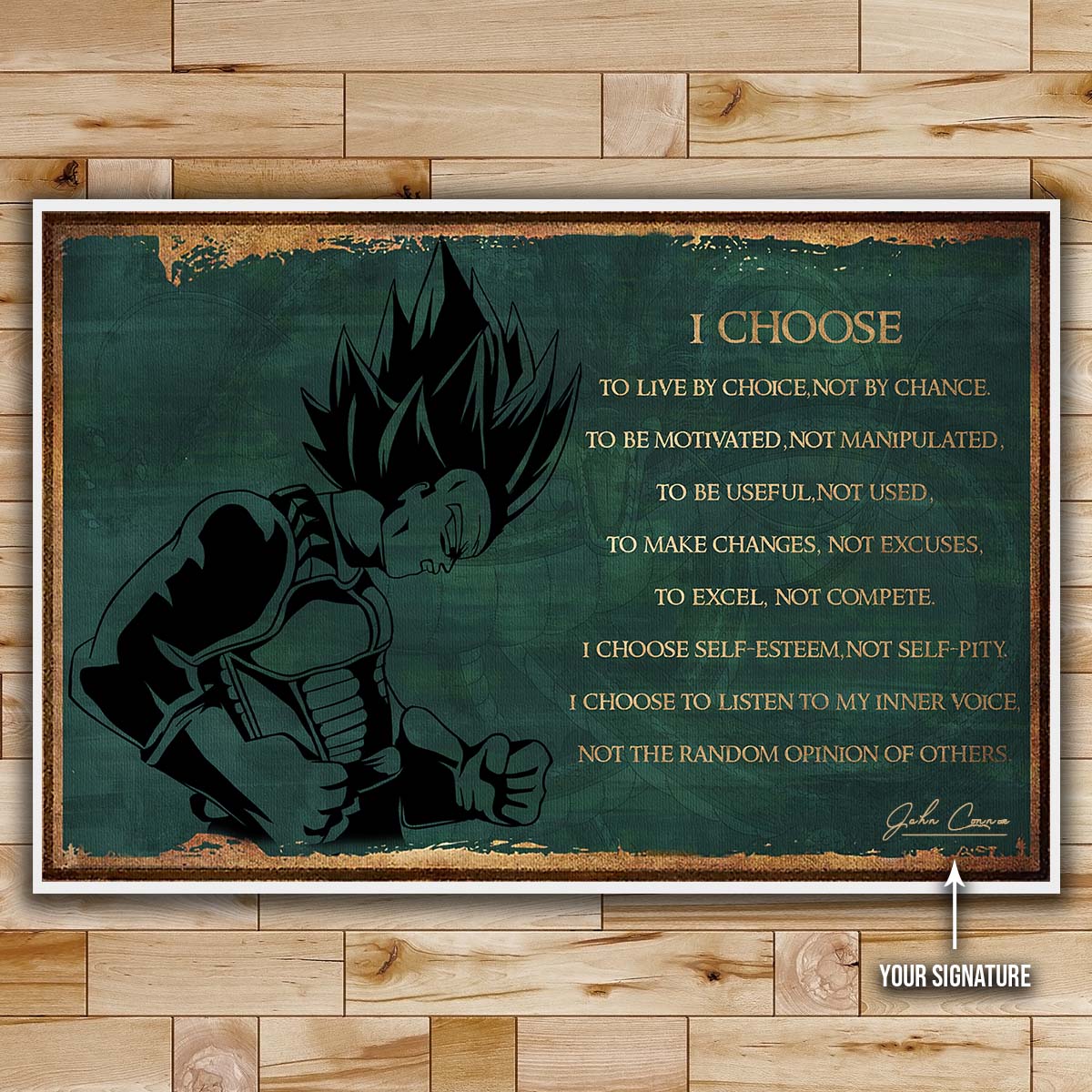 Dragon Ball Wall Art - Dragon Ball Poster - Dragon Ball Canvas - I Choose - Vegeta - DR069 - Horizontal Canvas - Horizontal Poster