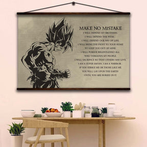 Dragon Ball Wall Art - Dragon Ball Poster - Dragon Ball Canvas - Make No Mistake - Goku - DR027 - Horizontal Canvas - Horizontal Poster