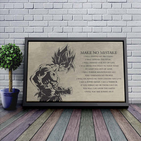 Dragon Ball Wall Art - Dragon Ball Poster - Dragon Ball Canvas - Make No Mistake - Goku - DR027 - Horizontal Canvas - Horizontal Poster