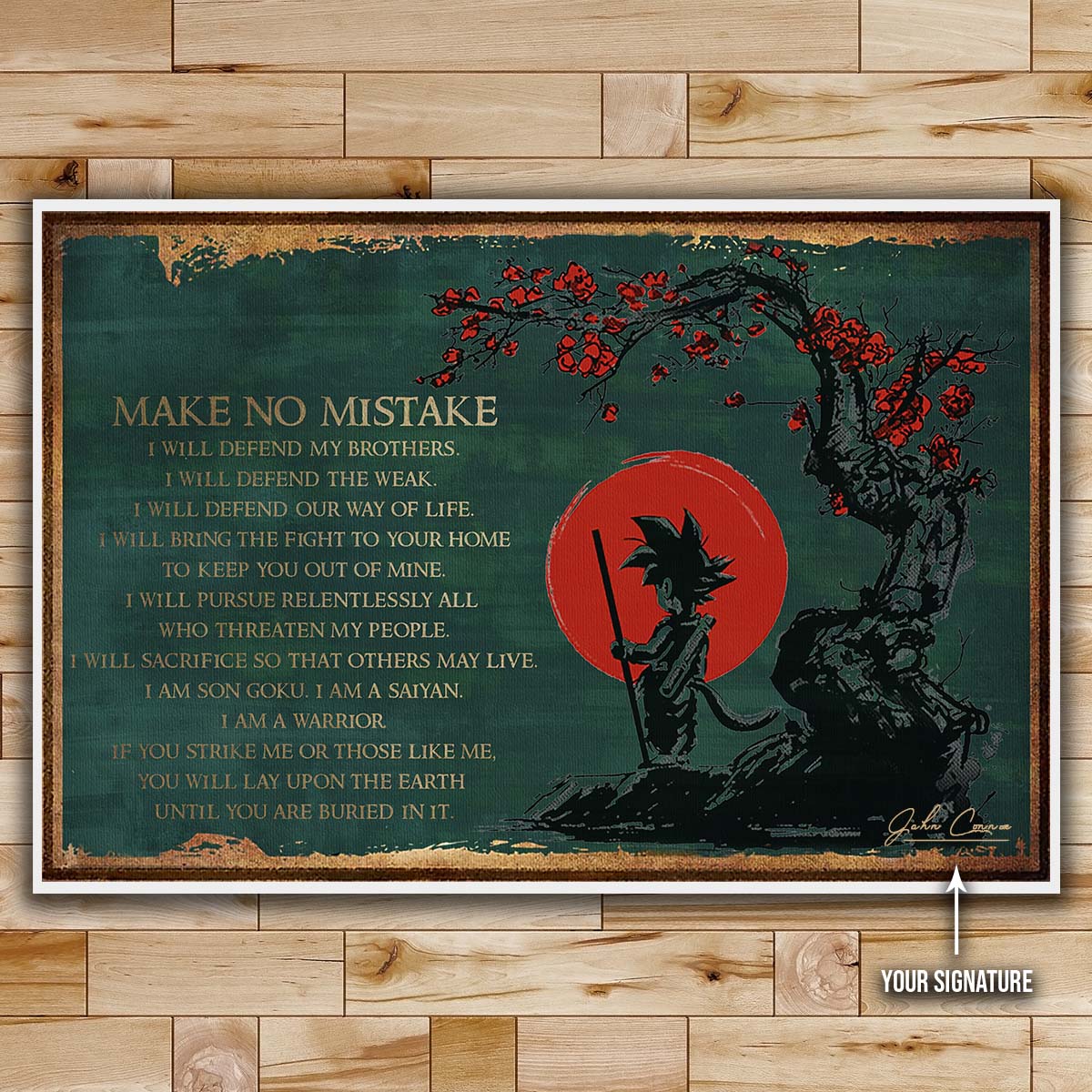 Dragon Ball Wall Art - Dragon Ball Poster - Dragon Ball Canvas - Make No Mistake - Goku - DR067 - Horizontal Canvas - Horizontal Poster