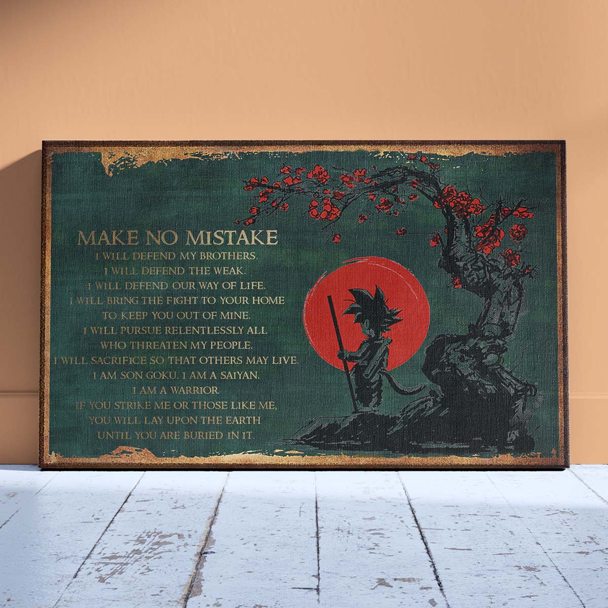 Dragon Ball Wall Art - Dragon Ball Poster - Dragon Ball Canvas - Make No Mistake - Goku - DR067 - Horizontal Canvas - Horizontal Poster