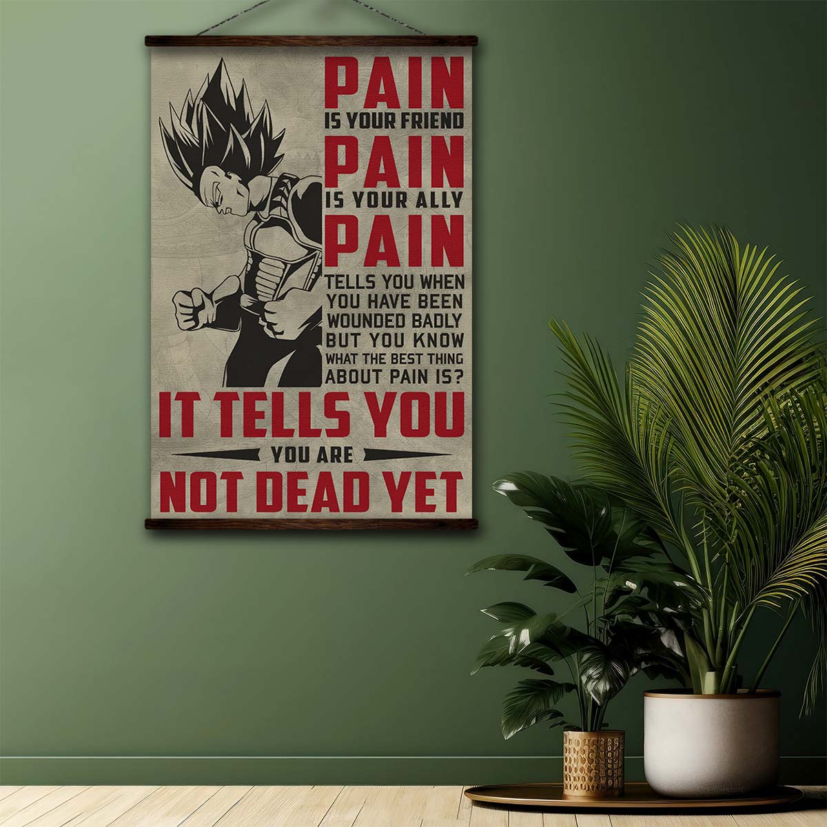 Dragon Ball Wall Art - Dragon Ball Poster - Dragon Ball Canvas - PAIN - It Tells You - You Are Not Dead Yet - Vegeta - DR016 - Vertical Poster - Vertical Canvas