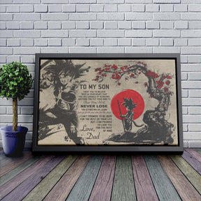 Dragon Ball Wall Art - Dragon Ball Poster - Dragon Ball Canvas - To My Son - Goku - Bardock - DR002 - Horizontal Canvas - Horizontal Poster