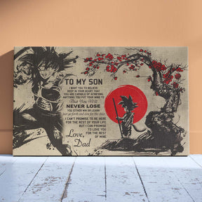 Dragon Ball Wall Art - Dragon Ball Poster - Dragon Ball Canvas - To My Son - Goku - Bardock - DR002 - Horizontal Canvas - Horizontal Poster