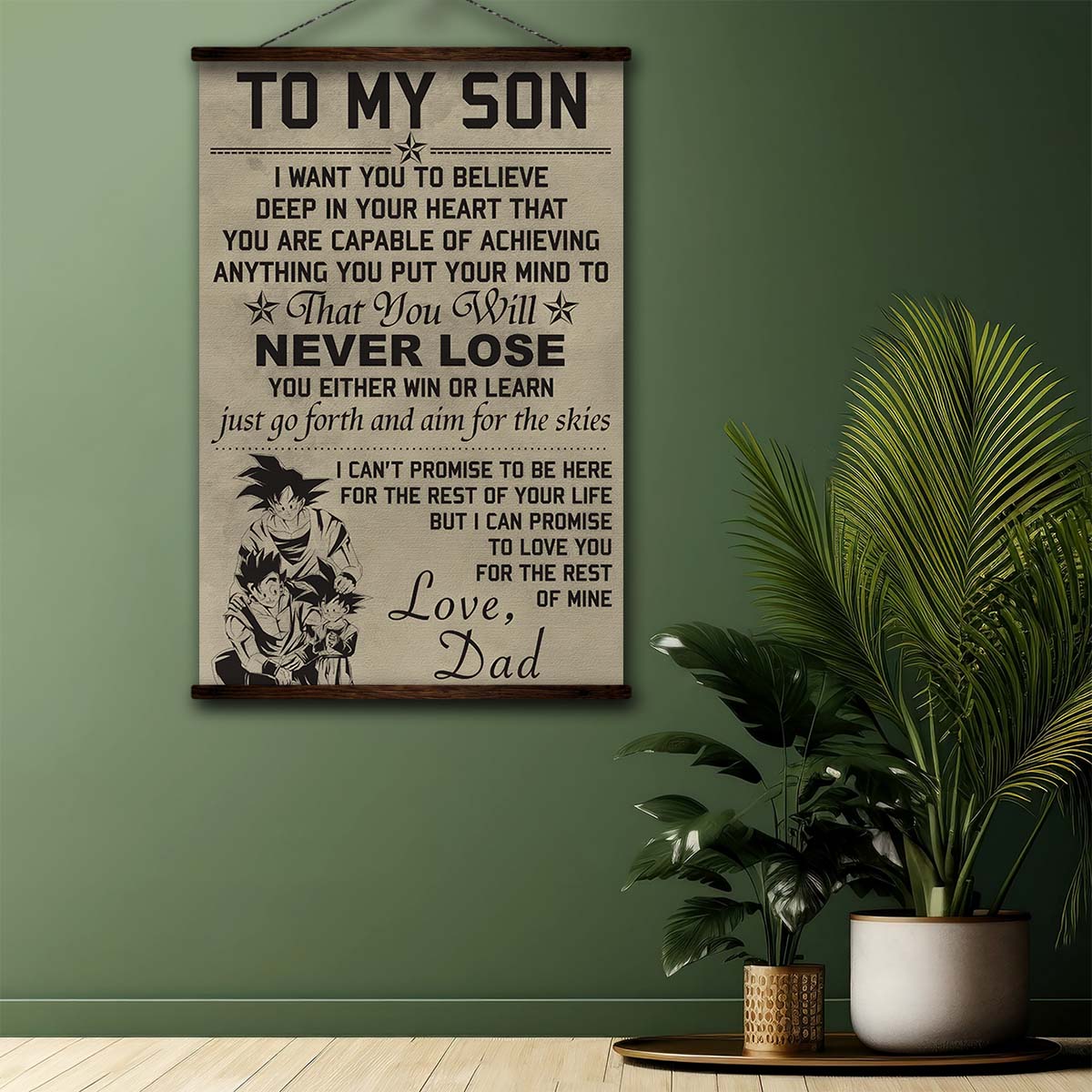 Dragon Ball Wall Art - Dragon Ball Poster - Dragon Ball Canvas - To My Son - Goku - Gohan - Goten - DR007 - Vertical Poster - Vertical Canvas