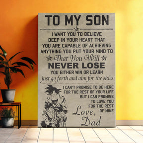 Dragon Ball Wall Art - Dragon Ball Poster - Dragon Ball Canvas - To My Son - Goku - Gohan - Goten - DR007 - Vertical Poster - Vertical Canvas