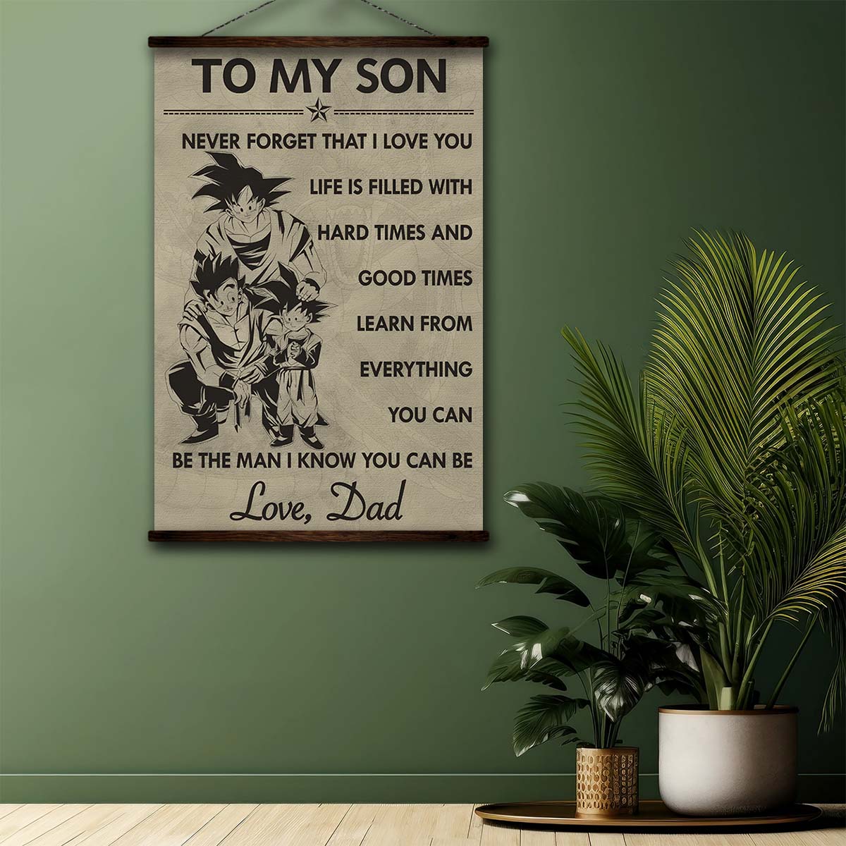 Dragon Ball Wall Art - Dragon Ball Poster - Dragon Ball Canvas - To My Son - Goku - Gohan - Goten - DR037 - Vertical Poster - Vertical Canvas