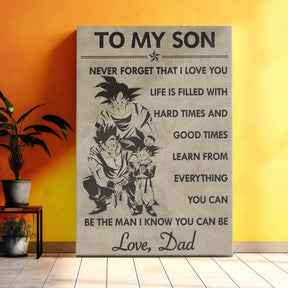 Dragon Ball Wall Art - Dragon Ball Poster - Dragon Ball Canvas - To My Son - Goku - Gohan - Goten - DR037 - Vertical Poster - Vertical Canvas