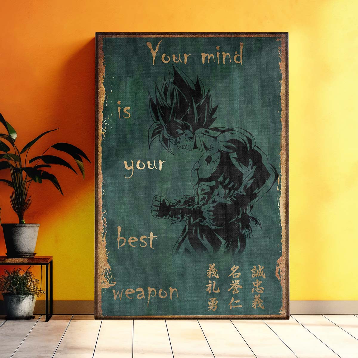 Dragon Ball Wall Art - Dragon Ball Poster - Dragon Ball Canvas - Your Mind Is Your Best Weapon - Goku - DR064 - Vertical Poster - Vertical Canvas