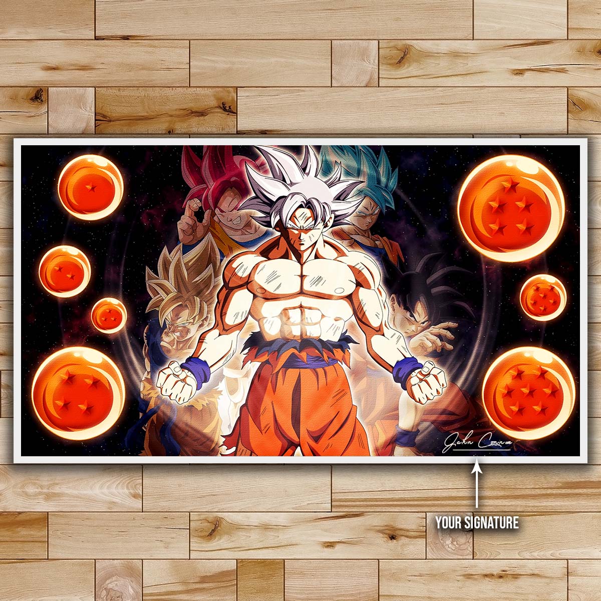 Dragon Ball Wall Art - Dragon Ball Poster - Dragon Ball Canvas - Goku Ultra Instinct Mastered - DR050 - Horizontal Canvas - Horizontal Poster