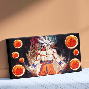 Dragon Ball Wall Art - Dragon Ball Poster - Dragon Ball Canvas - Goku Ultra Instinct Mastered - DR050 - Horizontal Canvas - Horizontal Poster