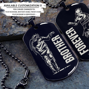 Naruto Dog Tag - Brother Forever - Uzumaki Naruto - Uchiha Sasuke - Naruto Necklace - Engrave Dog Tag