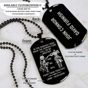 One Piece Dog Tag - Call On Me Brother - Monkey D. Luffy - Roronoa Zoro - One Piece Necklace - Engrave Dog Tag