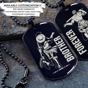 One Piece Dog Tag - Brother Forever - Monkey D. Luffy - Roronoa Zoro - One Piece Necklace - Engrave Dog Tag