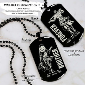 One Piece Dog Tag - Brother Forever - Monkey D. Luffy - Roronoa Zoro - One Piece Necklace - Engrave Dog Tag