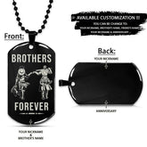 One Piece Dog Tag - Brothers Forever - Monkey D. Luffy - Roronoa Zoro - One Piece Necklace - Engrave Dog Tag