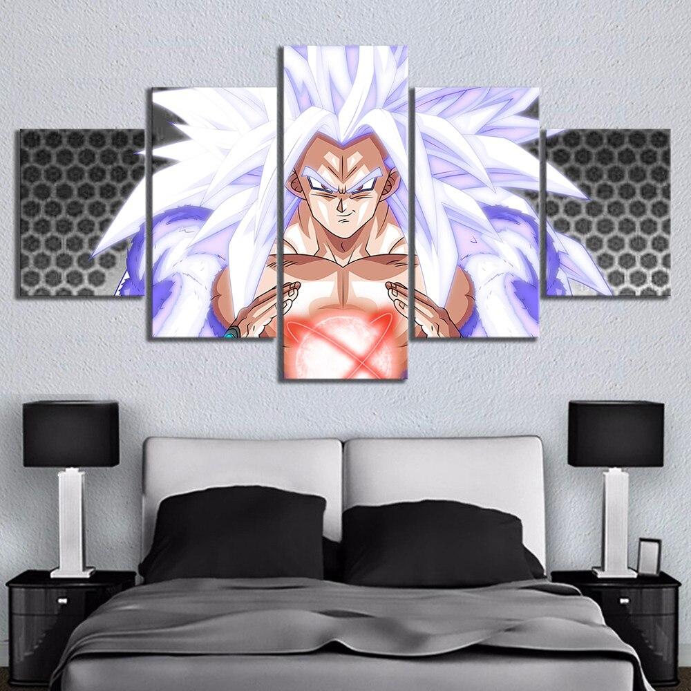 Dragon Ball - 5 Pieces Wall Art - Goku - Super Saiyan - Dragon Ball Poster - Dragon Ball Canvas