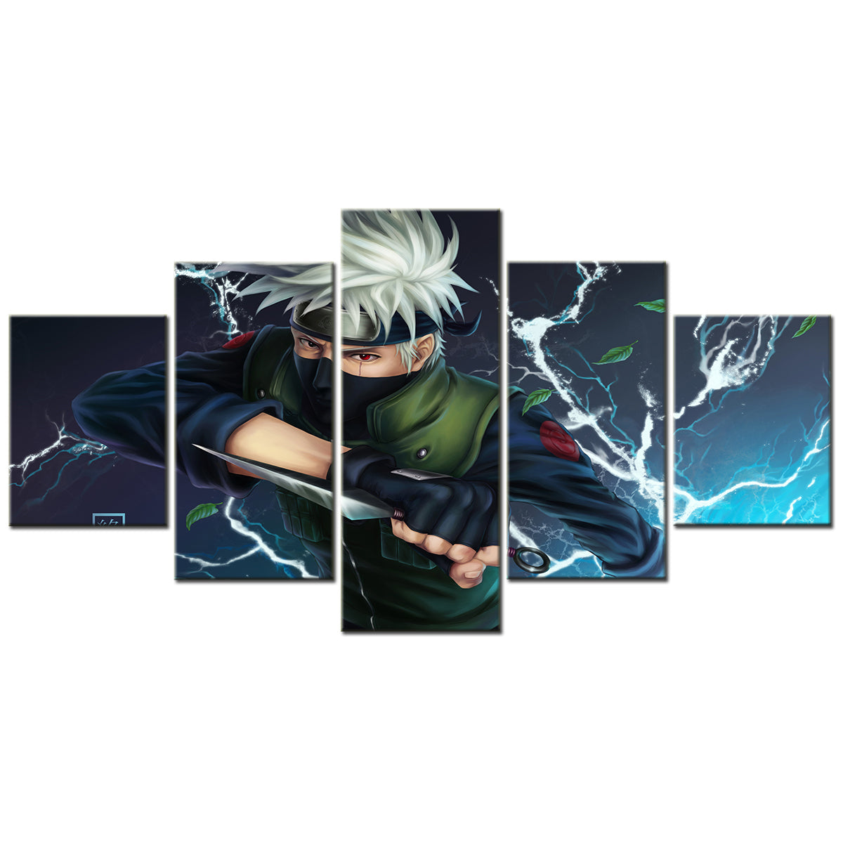 Naruto - 5 Pieces Wall Art - Hatake Kakashi - Printed Wall Pictures Home Decor - Naruto Poster - Naruto Canvas