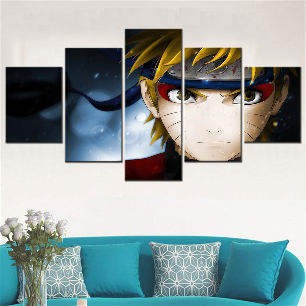 Naruto - 5 Pieces Wall Art - Uzumaki Naruto 7 - Printed Wall Pictures Home Decor - Naruto Poster - Naruto Canvas